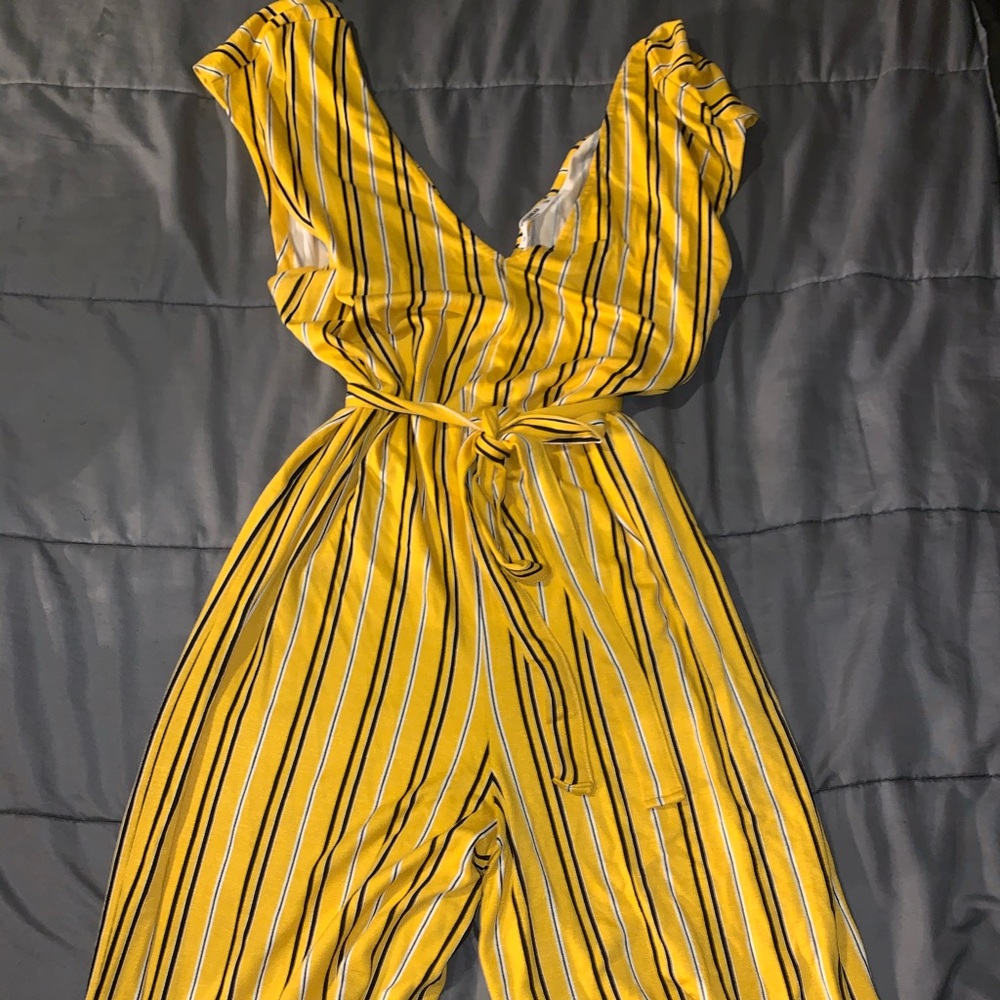 Yellow jumpsuit romper from Pull&Bear